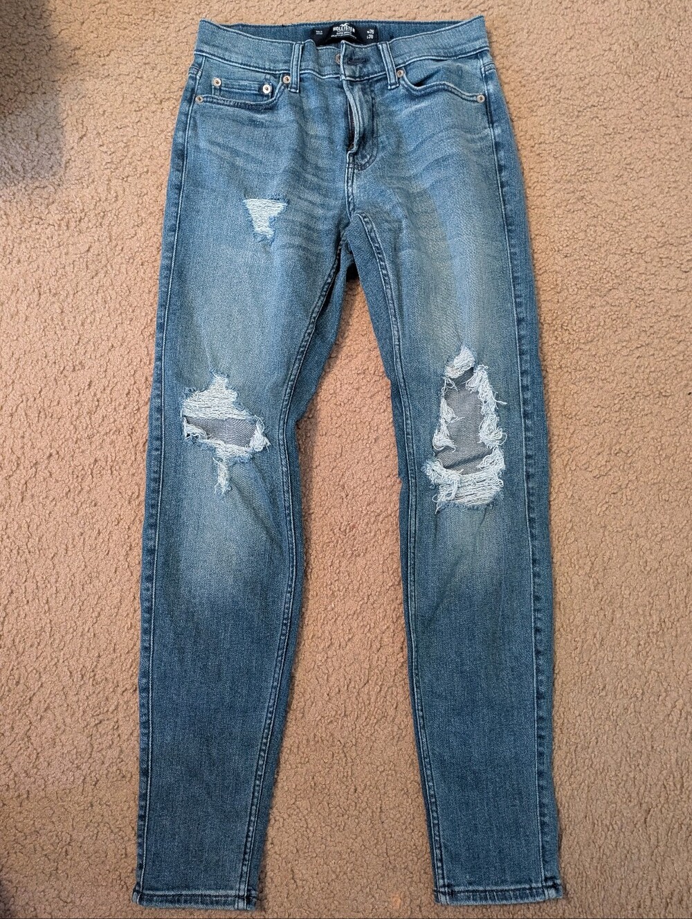 Hollister Super Skinny Advanced Stretch Distressed Jeans